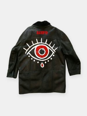 SEEFD LEATHER JACKET / PRINT EYE OF THE WISE